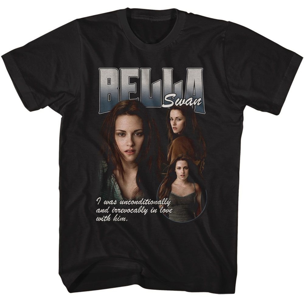 Twilight Bella Ireevocably In Love Black Adult Tshirt